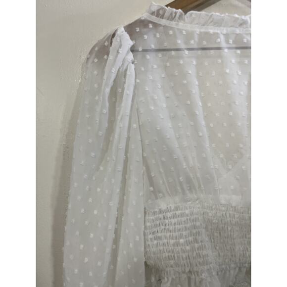 Coquette Victorian Milkmaid Y2K Romance Crop Top L Fairy Whimsical Dainty Ballet - Picture 11 of 16